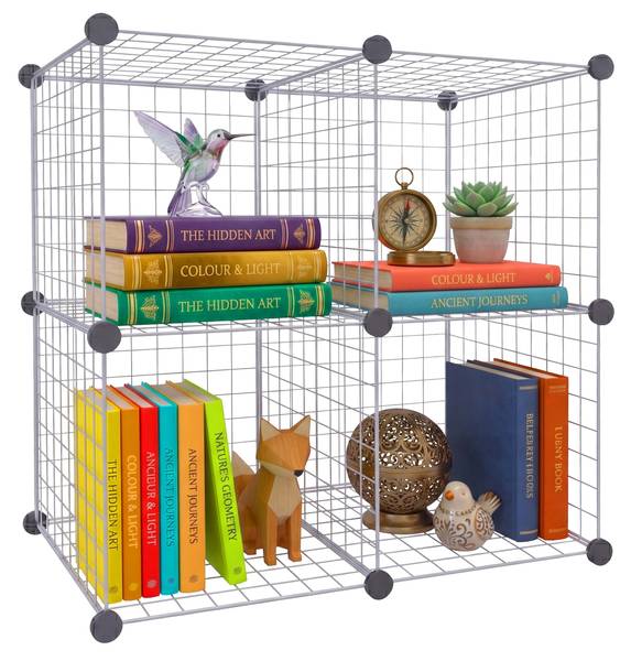 Ensemble de cubes modulaires Argenté - Hauteur : 75 cm