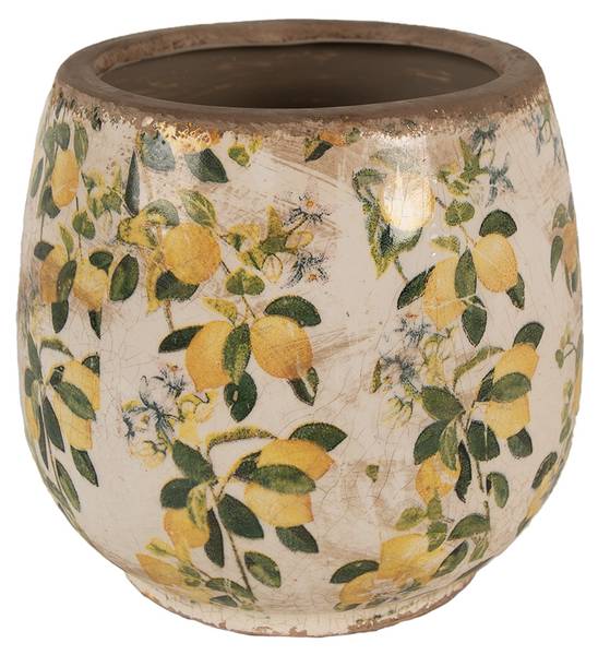 Blumentopf Katannsi Beige - Keramik - 15 x 15 x 15 cm