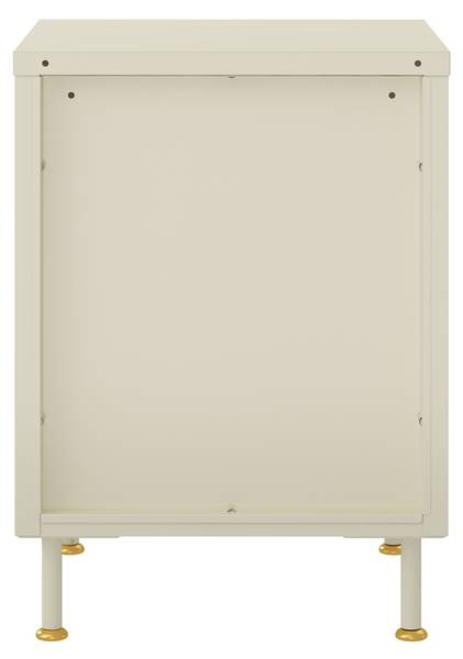 Beistellschrank Lindau Weiß - Stahl - 40 x 56 x 40 cm