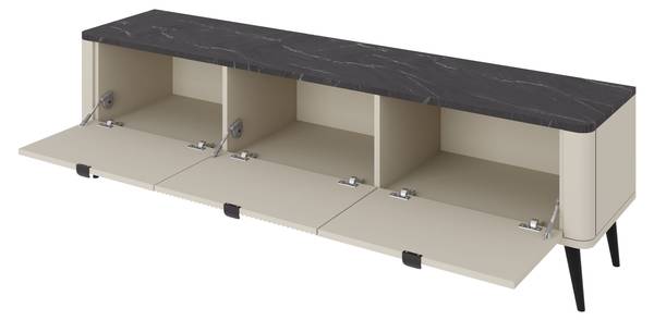 TV-Lowboard Marly 13 Beige - Steingrau