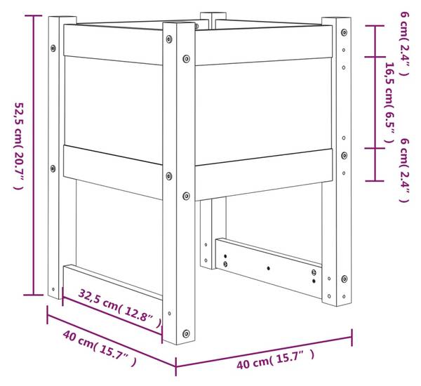 Plantenbak 3017110-2 Set van 2 wit