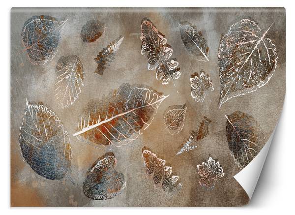 Fotobehang vintage herfstbladeren 450 x 315 cm