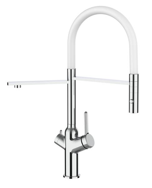 Küchen Armatur 4 wege + 2 Strahl Brause Weiß - Metall - 35 x 48 x 5 cm