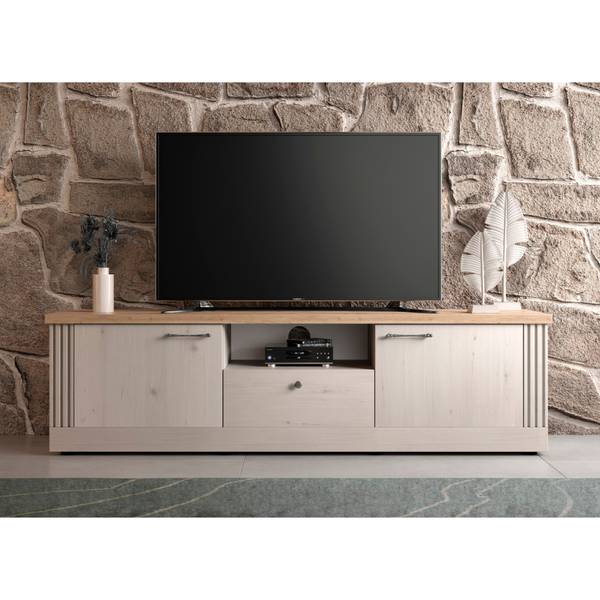 TV-Möbel COUNTRY Weiß - Holzwerkstoff - 44 x 58 x 211 cm