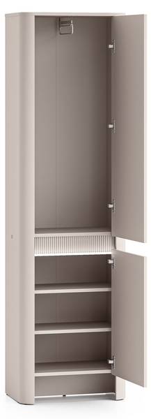 Kleiderschrank Crupet Grau - Holzwerkstoff - 55 x 190 x 34 cm