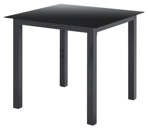Gartengarnitur Milano 5-teilig Grau - Metall - 80 x 74 x 80 cm
