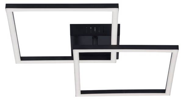 LED Plafondlamp Eichstätt zwart - kunststof - 40 x 7 x 40 cm