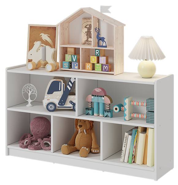 Kinderregal Conny 42808 Weiß - Holzwerkstoff - 112 x 61 x 30 cm