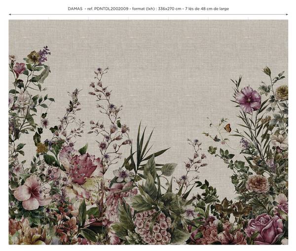 Panorama-Tapete Damaskus Papier - 336 x 270 x 336 cm