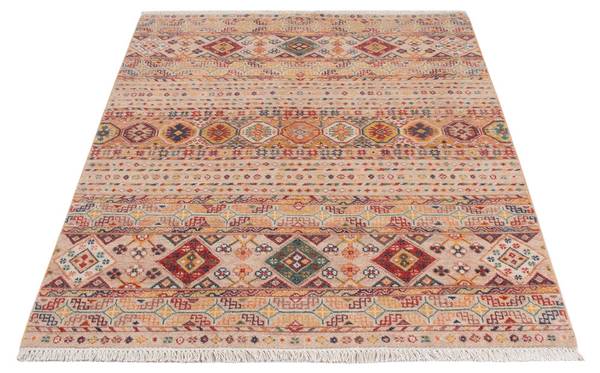 Orientteppich Oriental Beige - Naturfaser - 153 x 1 x 185 cm