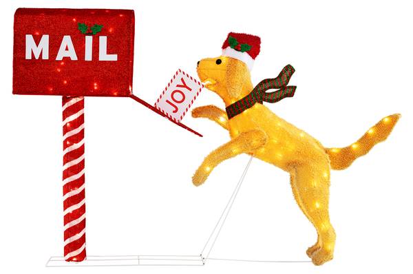 Weihnachtsbriefkasten OY46992PQDE Gelb - Metall - 21 x 108 x 168 cm