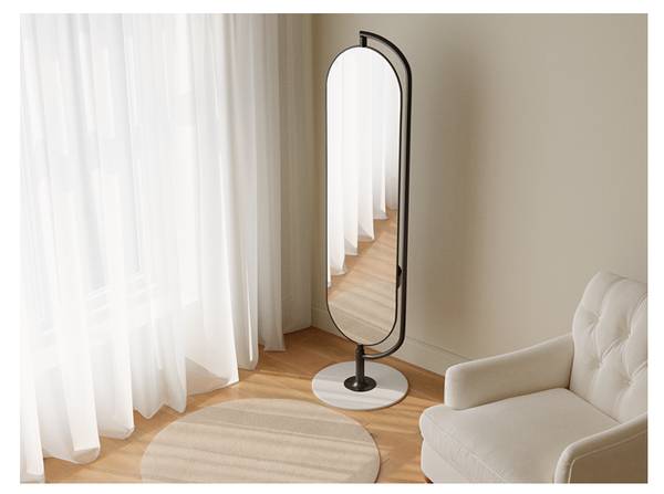 Miroir sur pied TOMONO Noir - Métal - 40 x 169 x 44 cm