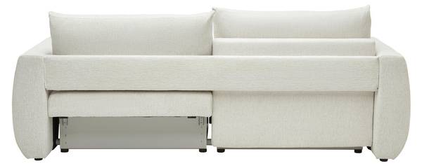 Schlafsofa BOLOGNA Weiß - Textil - 245 x 90 x 104 cm