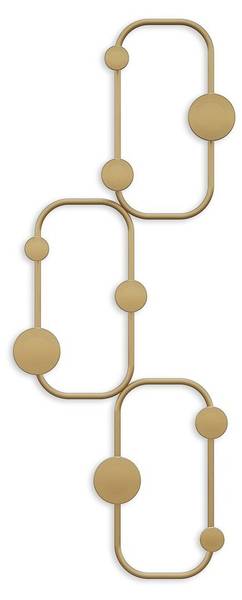 Wandgarderobe LIZZARD Gold - Metall - 5 x 70 x 28 cm