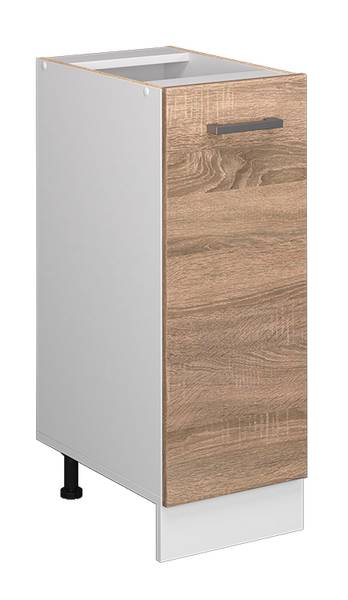 Unterschrank R-Line 41847 Reinweiß - Eiche Sonoma Dekor