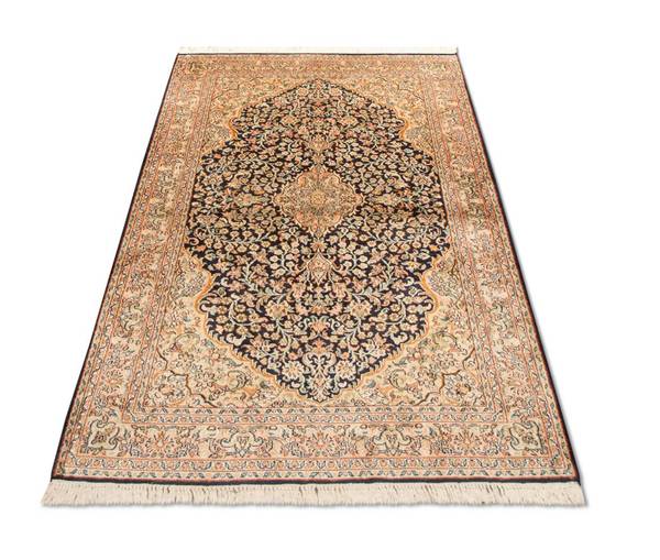 Orientteppich Premium Blau - Seide - 93 x 1 x 153 cm