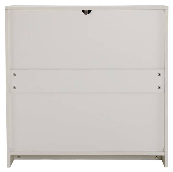 Zijkastje ArcLucy Ⅱ wit - plaatmateriaal op houtbasis - 80 x 80 x 40 cm