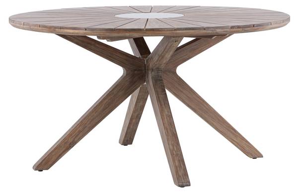 Gartenesstisch ROSARIO Braun - Massivholz - 140 x 75 x 140 cm