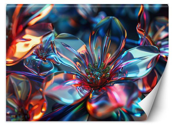 Fototapete 3D Glasblumen Bouquet 400 x 280 cm