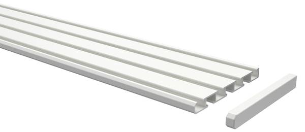 Gardinenschiene 4-Lauf Slimline 2-teilig Breite: 240 cm