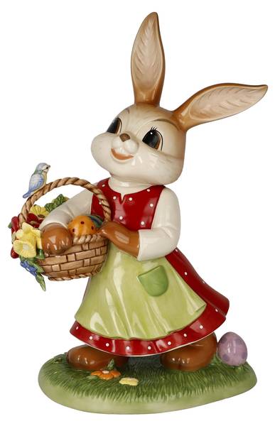 Figur Hasenmädchen So ein schöner Tag Porzellan - 18 x 40 x 27 cm