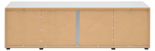 Lowboard SIENA Beige - Holzwerkstoff - Glas - 180 x 55 x 40 cm