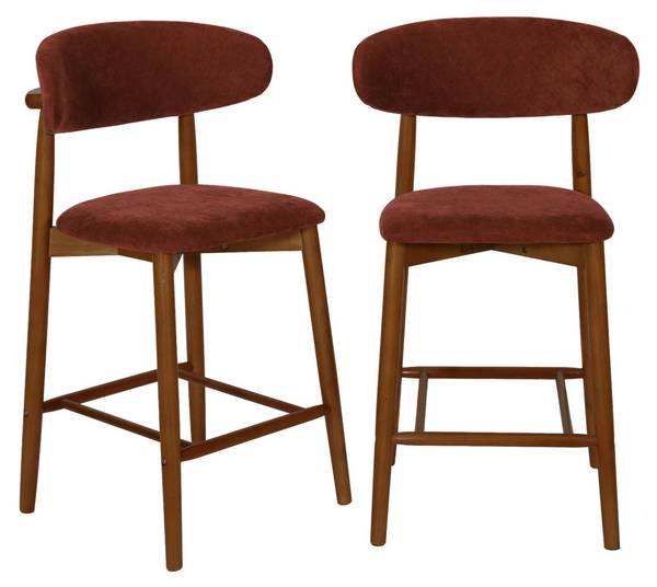 Barhocker Paola 2er Set Bordeaux