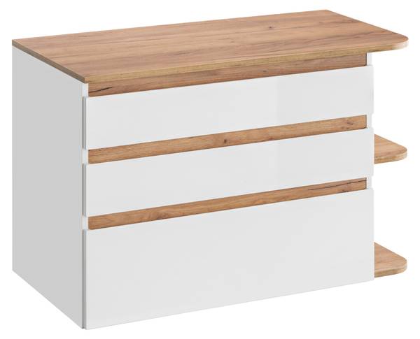 Meuble sous lavabo PLATINUM Blanc - Bois manufacturé - 94 x 64 x 50 cm