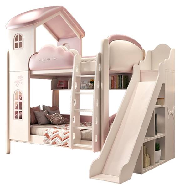 Etagenbett HTFC Pink - Holzwerkstoff - 136 x 240 x 201 cm