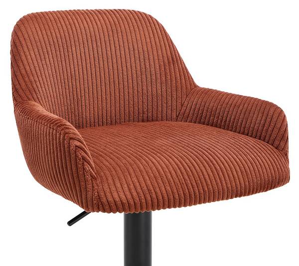 Tabouret de bar LILIYA Lot de 2 Marron - Textile - 49 x 102 x 51 cm