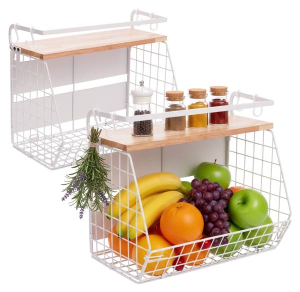 Obstkorb Wandregal magnetisch 2er Set kaufen