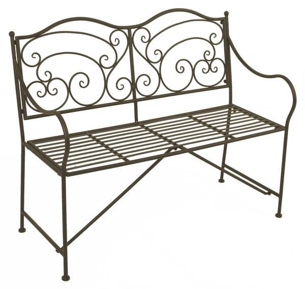 Gartenbank RUPERT Schwarz - Metall - 106 x 92 x 43 cm