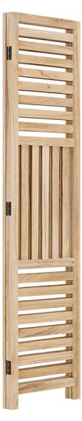Paravent 2903 3-teilig Braun - Holz teilmassiv - 120 x 170 x 2 cm