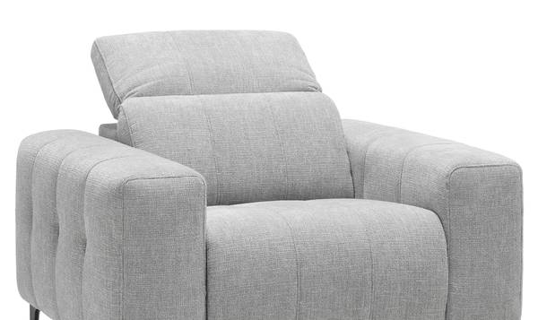 Sessel ALVARO Grau - Metall - Kunststoff - Textil - Holz teilmassiv - 115 x 79 x 109 cm