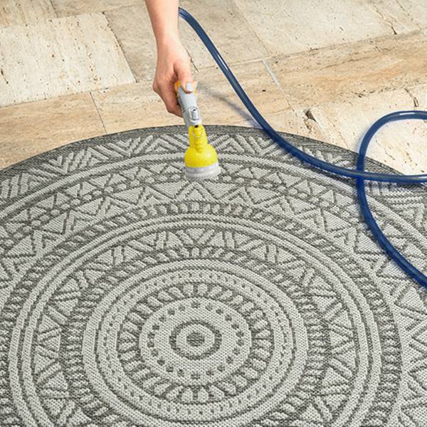 Outdoorteppich Mistra D Anthrazit - 120 x 120 cm