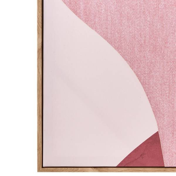 Wandbild mit Rahmen GOWRAN 2-tlg Pink - Rot - Weiß - Kunststoff - 52 x 72 x 3 cm