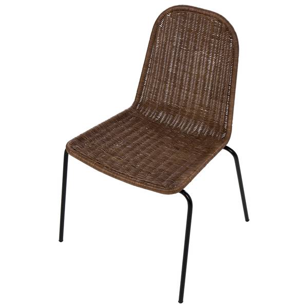 Stuhl ROXTON 2-tlg Schwarz - Braun - Dunkelbraun