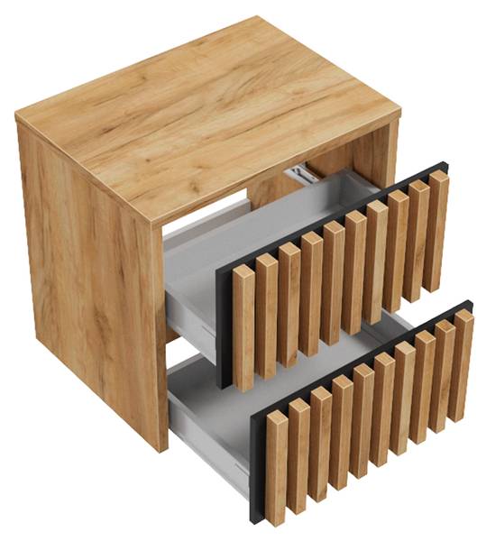 Waschtisch LUCCA-107-52 Braun - Holzwerkstoff - 60 x 67 x 46 cm