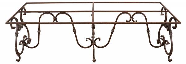 Tuin Tafelpoten OUDE-TUIN bruin - ijzer - 82 x 74 x 231 cm