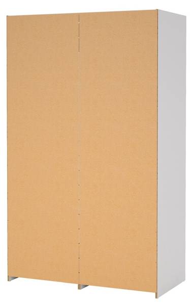 Kleiderschrank Line Nussbaum Dekor - Weiß