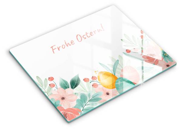 Schneidebrett Frohe Ostern! Glas - 40 x 52 x 1 cm