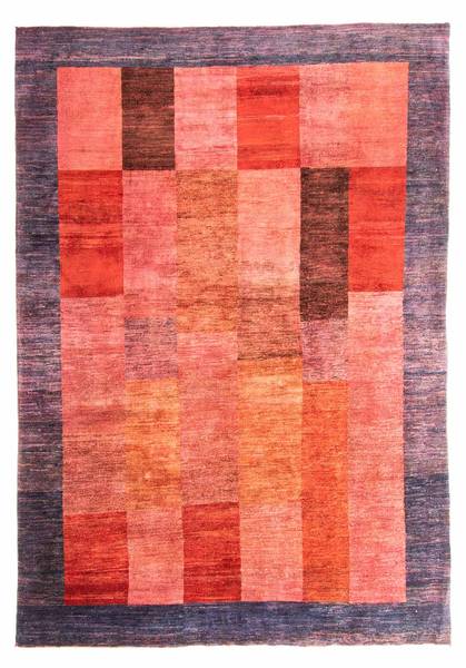 Handgeknüpft Kurzflorteppiche Rot - Wolle - 206 x 1 x 290 cm