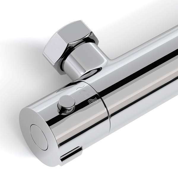 Duschsystem Mit Thermostat Cielo Silber - Metall - 13 x 70 x 10 cm