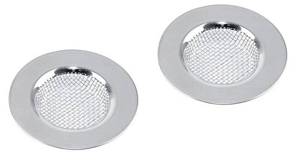 Spülbeckensieb 2er 832334 Silber - Edelstahl - 7 x 1 x 7 cm