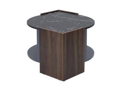 Salontafel Cronus V zwart - bruin - staal - 63 x 40 x 97 cm