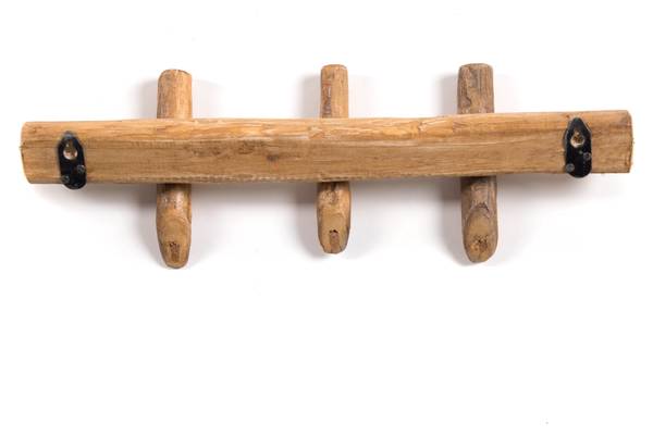 Wandgarderobe Kyra 35 Braun - Teakholz - 35 x 12 x 5 cm