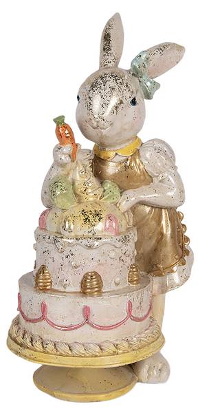 Dekorationsfigur Kaninchen 83694 Weiß - Kunststoff - 15 x 36 x 20 cm