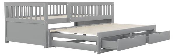 Kinderbett Dioscuri Ⅰ Grau - Breite: 95 cm