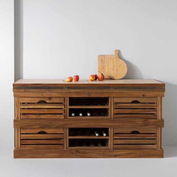 Hackblock AUBRAC Braun - Akazie - 180 x 60 x 90 cm