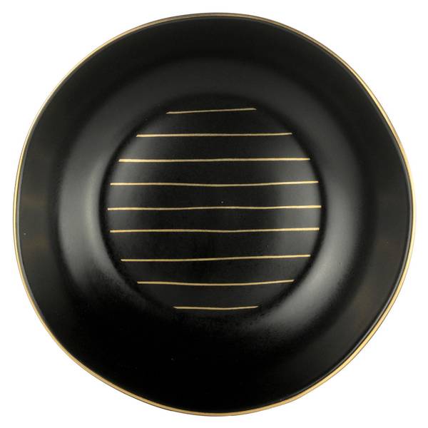 Suppenteller ONIX Schwarz - Gold - Keramik - 1 x 1 x 1 cm